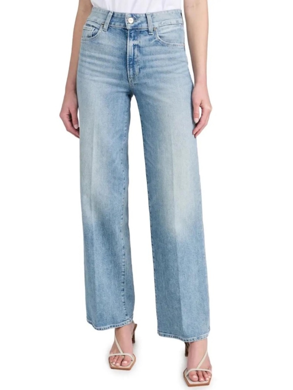 PAIGE Sasha Wide Leg Jeans in La Rambla